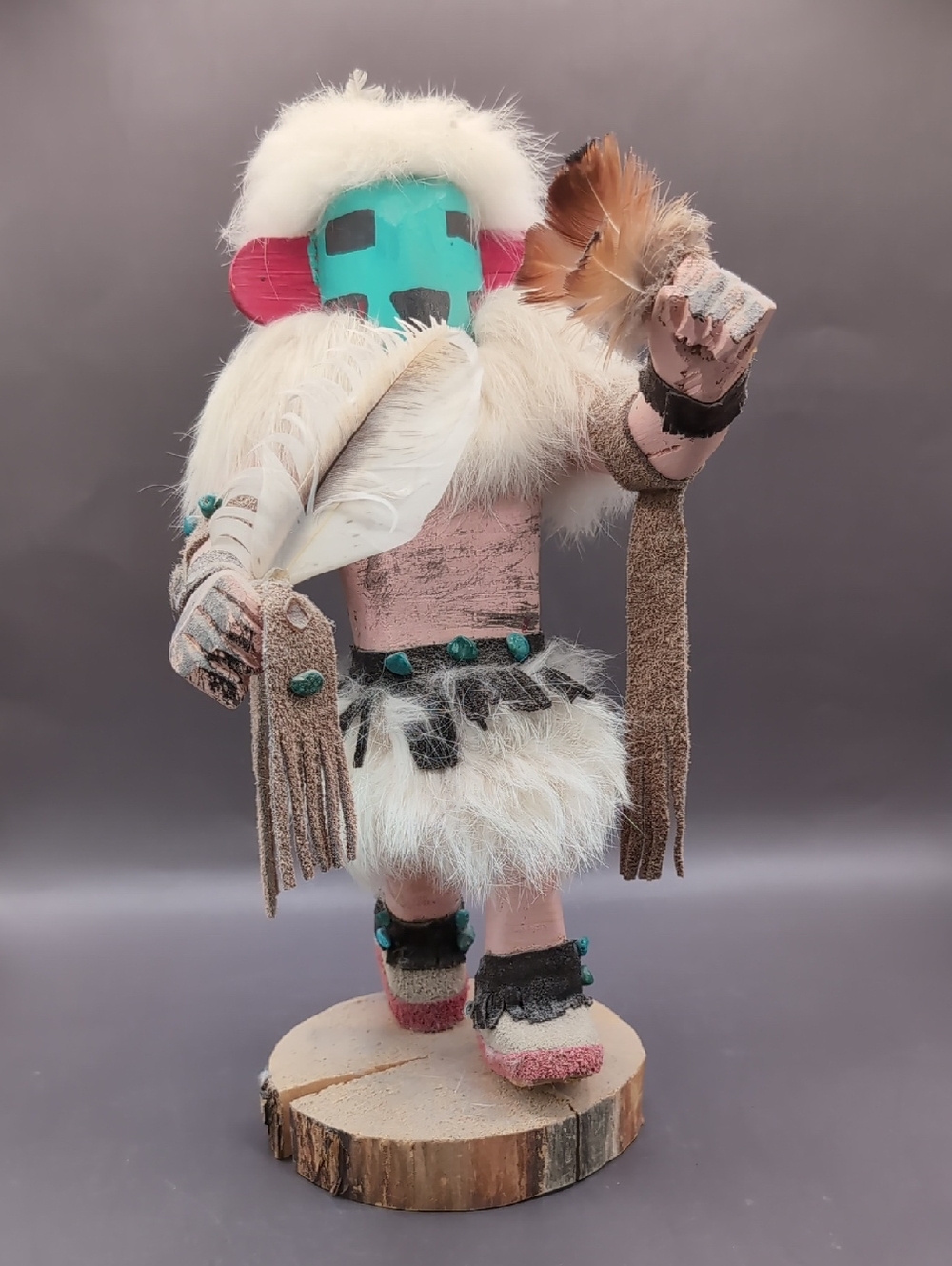 Native American Handmade Navajo "Warrior" Kachina Doll Figure signed R. Yazzie